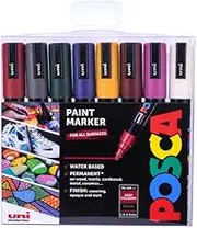 Posca PC5M Medium Tip Deep Colors Marker Pen (8 Pieces Set)