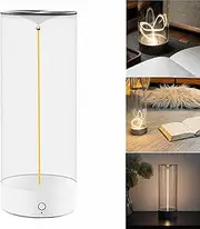 Minimalist Table Lamp Bedside Cordless Desk Lamp Rechargeable Modern Nightstand Lights with 3 Levels Touch Dimmable Gery, for Christmas, Birthdays, Valentine's Day, New Year (White)