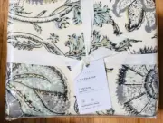 Pottery Barn Haylie Floral Drapes Set 2 Gray 50x 84 Curtains Cotton Halie More+