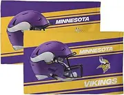 NORTHWEST NFL Minnesota Vikings 2-Pack Fan Towel Set, 16" x 25" Each, Swipe, Team Colors