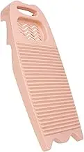 Plastic Household Washboard,Hand Washing Board with Soap Holder,High Toughness Laundry Board for Home School Laundry Supplies (Pink)