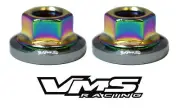 6 VMS RACING STRUT TOWER DRESS UP GUNMETAL WASHERS & NEOCHROME NUTS FOR SUBARU (for: Subaru)