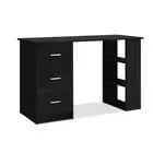 Computer Desk Drawer Shelf Cabinet Black 120CM