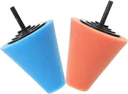 Cabilock 2Pcs Car Polishing Pads Durable Sponge Wheel Buffers for Drill Shaped Polisher for Automotive Detailing for DIY Professional Use Colors