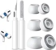 T Tersely [3 Pairs] Replacement Ear Tips (S/M/L) for AirPods Pro 1st / AirPods Pro 2nd with Noise Reduction Hole & Cleaner Kit with Built-in dust Guard Screen, 3 Sizes (S/M/L) - White