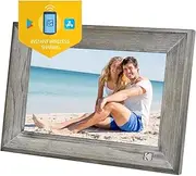 [Kodak] Distressed Antique Gray Rustic Wood 10-inch Wi-Fi Digital Picture Frame RCF-1013W, Touch Screen, 16GB Internal Memory with Photos, Music, Video, Calendar and Weather Display Features