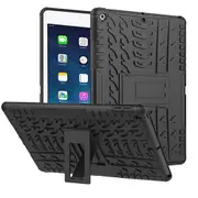 For Apple iPad Mini 1/2/3 Case, Kickstand Shockproof Heavy Duty Tough Protective Rugged Cover (Black)