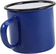 TOGEVAL Vintage Enamel Coffee Mug Durable Campfire Cup with Thickened Rim for Outdoor Activities Like Camping and Hiking Comfortable Grip for Enjoyable Use
