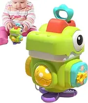 Sensory Dinosaur Toys | Colorful Clock Toy | Portable Road Trip Activities, Adorable Teaching Early Education Game for Daily Use, Outdoor Use