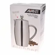 AVANTI DELUXE TWIN WALL 2 CUP COFFEE PLUNGER 500ml French Press Stainless Steel