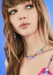 Luv Of Mine Safety Pin Necklace