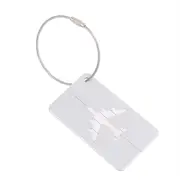 Aluminum Luggage Suitcase Identity Silver Baggage Tag Name Address Cards Label