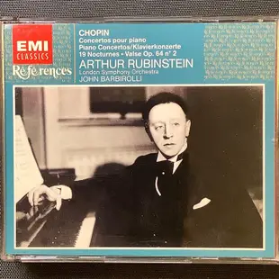 Chopin蕭邦-第一、二號鋼琴協奏曲/夜曲全集）Rubinstein魯賓斯坦/鋼琴 荷蘭版厚殼2CD