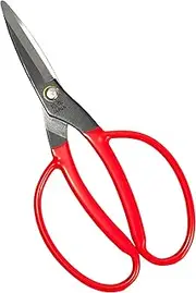RANSHOU Garden Scissors 6.5” Razor Sharp Japanese Carbon Steel Blade, Precision Hand Garden Shears for Trimming Bonsai, Flowers, Plants, Made in JAPAN