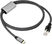 cablecc RJ45 to USB Type-C Cable USB-C to Ethernet Male Cord Directly Connected 1000Mbps Gigabit LAN Network Compatible with Thunderbolt3