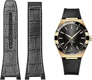 [KKFAUS] For Omega Constellation Double Eagle Series Watchband Manhattan Rubber Cowhide Male Observatory Strap Notch 25-14mm