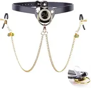 RTNPKLA BDSM Adjustable Nipple Clamps SM Pacifier Gag Gag Mouth Gag with Breast Clip Bondage Play Nipple Clamps Sex Toys for Women