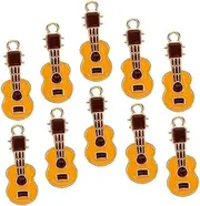 [TEHAUX] Metal Guitar Charms Bulk Diy Jewelry Materials for Earrings Pendants Necklaces Instrument Design Charms