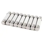 10 Pcs 250V 30A 6x30mm Cylindrical Ceramic Tube Fuses Link White Silver Tone