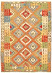 Vintage Hand Woven Kilim Rug 5'8" x 7'10" Traditional Wool Carpet