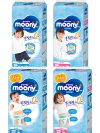 在飛比找松果購物優惠-日本滿意寶寶頂級Moony黏貼型/褲型紙尿褲 (9.1折)
