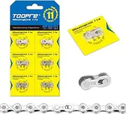 JFOYH 6 Pairs Bike Quick Link Bicycle Missing Link for 6/7/8-9-10-11-12 Speed, Silver