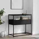 vidaXL Console Table Black 75x40x75 cm Engineered Wood BMG