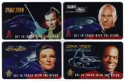 Star Trek 10u Kirk, Picard, Janeway, Sisko: Score Board Logo Set of 4 Phone Card