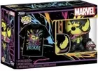 Venom Eddie Brock Blacklight T-shirt Funko Pop Bundle (NEW)