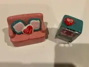I Love Lucy Salt and Pepper Shakers Lucy and Ethel Pink Chair and TV