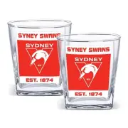 AFL Spirit Glass Set - Sydney Swans - 250ml Cup - Set Of Two