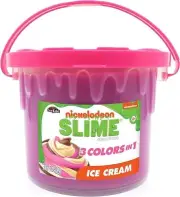 Nickelodeon Slime 3LB Ice Cream Premade Slime Bucket – 3 Colors-in-1...