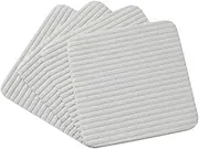 Ciieeo 4pcs Non Slip Carpet Stickers Skid Adhesive Rug Fixation for Area Rugs Non Woven Cloth Material Easy to Wash and Restore Viscosity Versatile for Home and Office Use