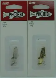 2 Acme Tackle PHOEBE Fishing Lures - 1/12 oz.- Gold & Silver