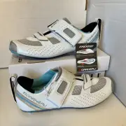 Louis Garneau Women''s Tri X-LITE II Triathlon Shoes EU 43 USA 11.5 WHITE/BLUE