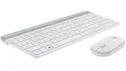 Logitech Slim Wireless Keyboard and Mouse Combo MK470 White