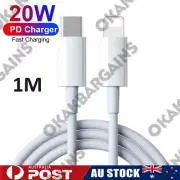1M 20W PD Fast Charging Type C Cable charger Apple iPhone 14 13 12 11 X Pro Max