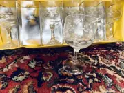 Rastal Crystal Clear Glasses With Diamond Cutting Wine Set Of 6 NIB
