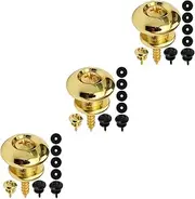 TOGEVAL 4pcs Guitar Strap Locks Durable End Pins for Acoustic Electric Bass Straps Easy Installation Humanized Design present for Guitar Enthusiasts