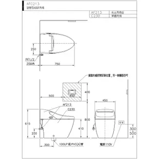 和成 HCG 智慧型 超級馬桶 AFC213G AFC214G 省水認證 不含安裝