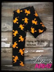 Flying With My Witches - Kids Legging Army Leggings- S/M Fit Ages 4-7