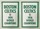 Boston Celtics Replica 1974 and 1976 NBA Championship Banners - 24"x36" Fabric
