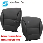 For 2012-2016 Honda CR-V Driver + Passenger Bottom Seat Cover Leather Black