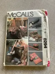 McCalls SEWING PATTERN 8294 NEEDLECRAFT ACCESSORIES Uncut Tote Bag Caddy