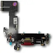 Smartex® Charging Socket with Flex Cable Compatible with iPhone 13 - Dock Connector Red