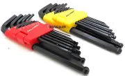 26pc ALLEN BALL POINT END LONG ARM HEX KEY WRENCH SET SAE & METRIC
