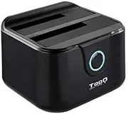 Dual Bay SATA Docking Station for 2.5" and 3.5" Hard Drives USB 3.0 and USB 2.0 Host, Clone of Function Black