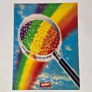 Skittles Candy Taste the Rainbow Magnifying Glass Print Ad/Poster Promo Art