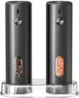 Electric Salt and Pepper Grinder Set, Automatic Spice Mills with External Adjust