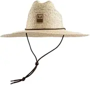 [HUK] Men's Standard Crushable Straw, Packable Wide Brim Fishing & Beach Hat, Natural
